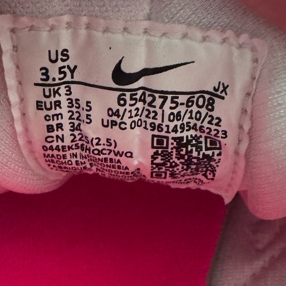 Nike Kids Pink and White Sneakers - Picture 2 of 6